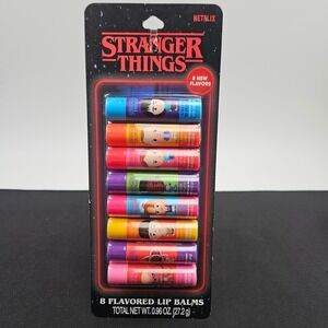 Stranger Things 8 Flavored Lip Balms Netflix New